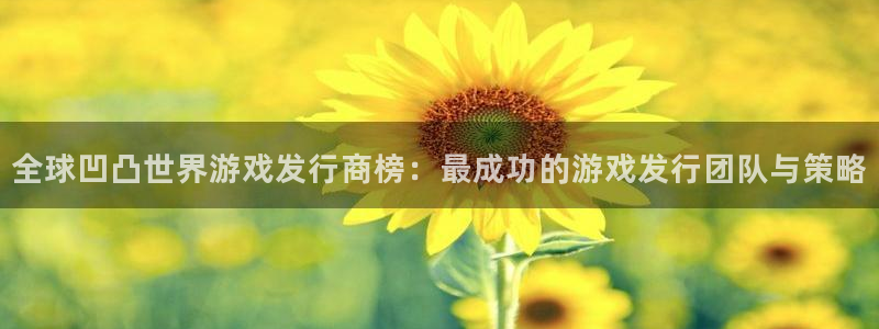 im电竞官网登录注册不了账号：全球凹凸世界游戏发行商榜：最成功的游戏发行团队与策略